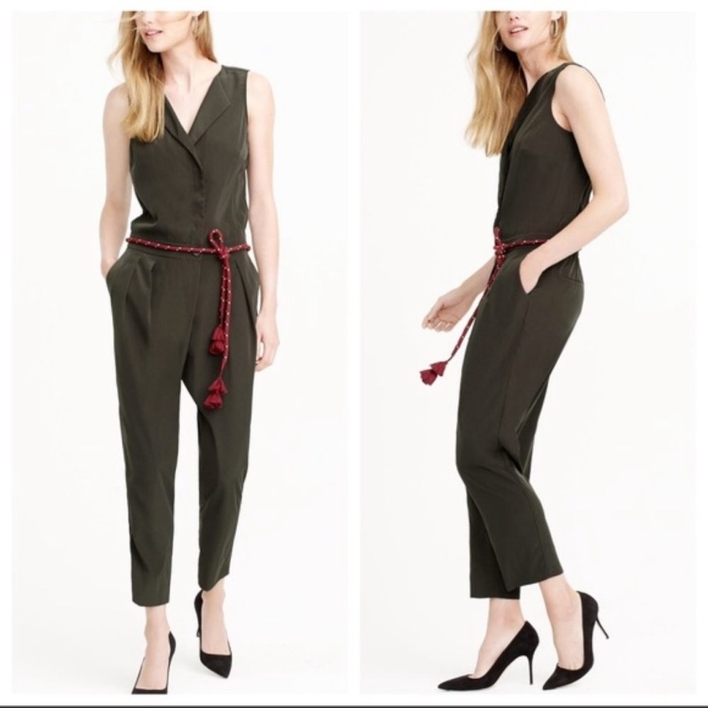 Jcrew collection size 00 green jumpsuit